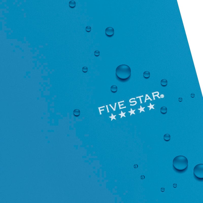 Five Star Spiral Notebook + Study App, 3 Subject, Wide Ruled Paper, 8" x 10-1/2", 150 Sheets, Fights Ink Bleed, Water Resistant Cover, Tidewater Blue (73184) - Image 5